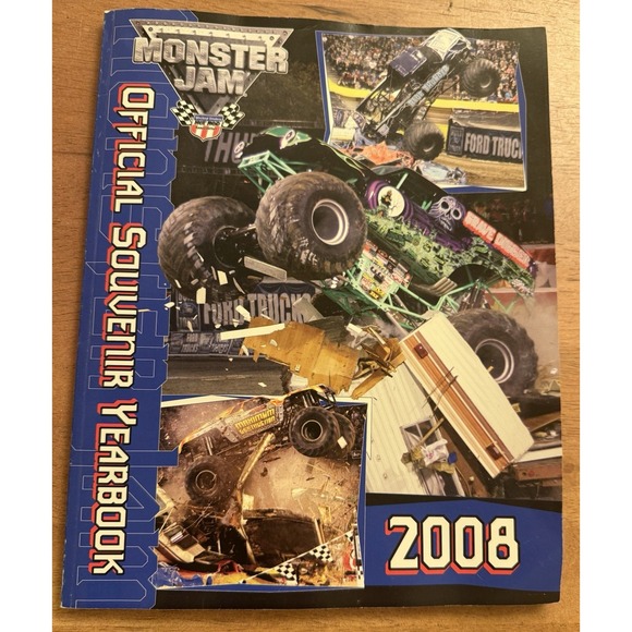 Signed Monster Truck Monster Jam 2008‎ Official Souvenir Yearbook Grave Digger